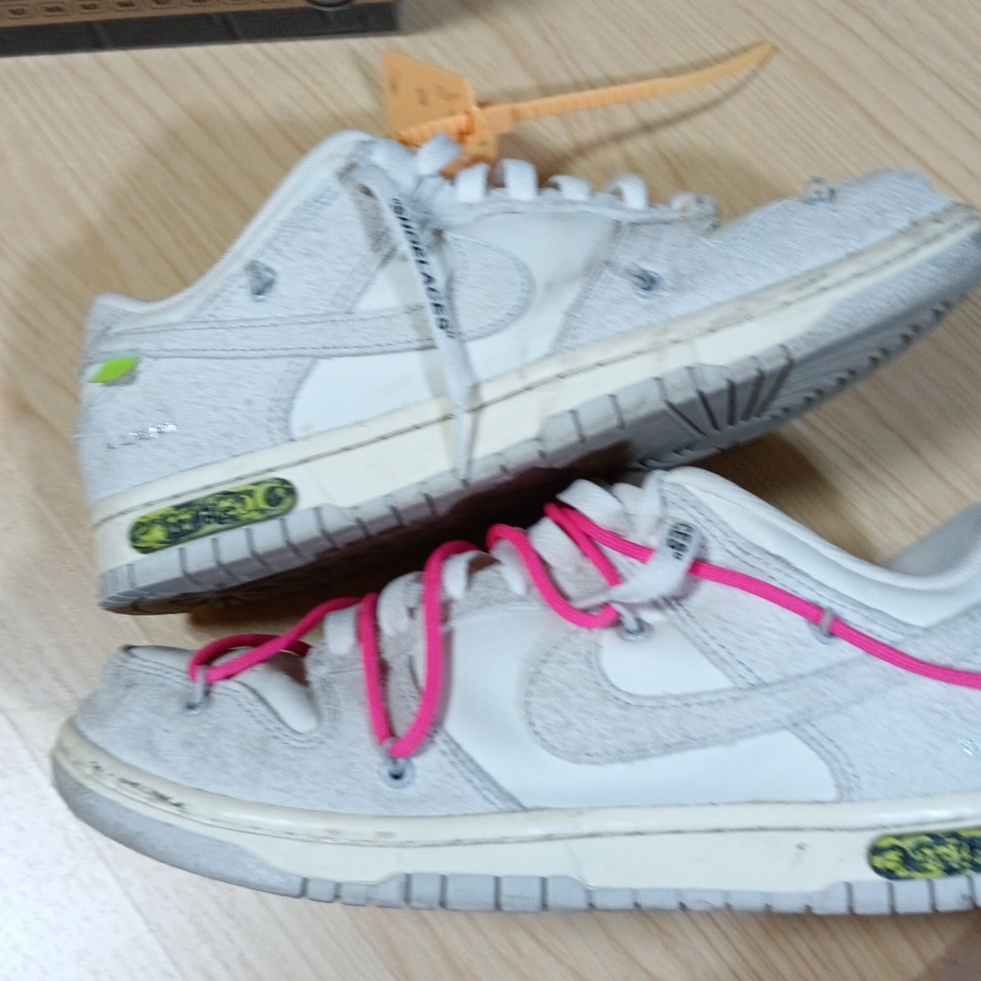Off-White × Nike Dunk Low "Sail/Neutral Gray/Hyper Pink"