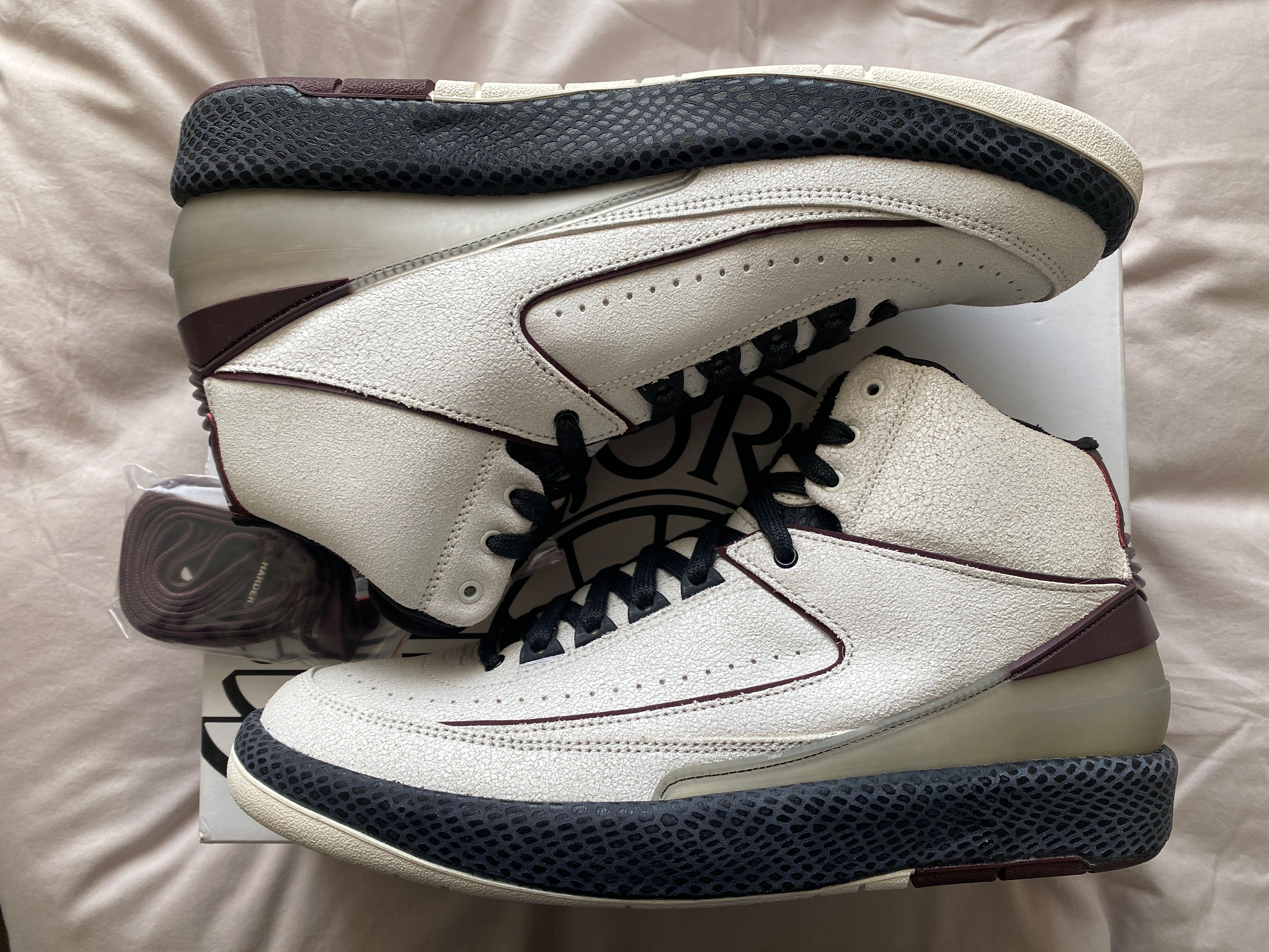 A Ma Maniere × Nike Air Jordan 2 "Airness/Sail and Burgundy"