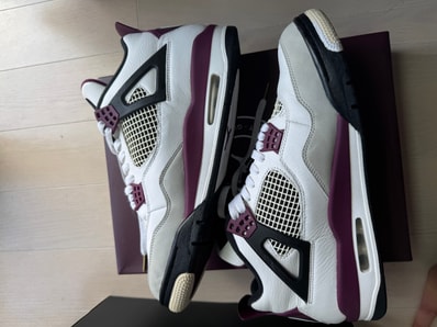 Paris Saint-Germain (PSG) × Nike Air Jordan 4 Retro "White/Black-Metallic Gold-Bordeaux"