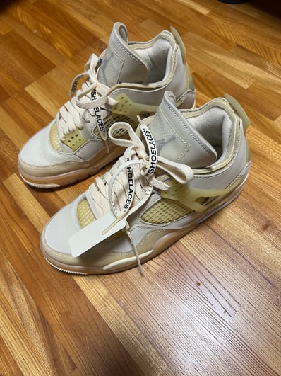 Off-White × Nike Women's Air Jordan 4 SP "Sail"