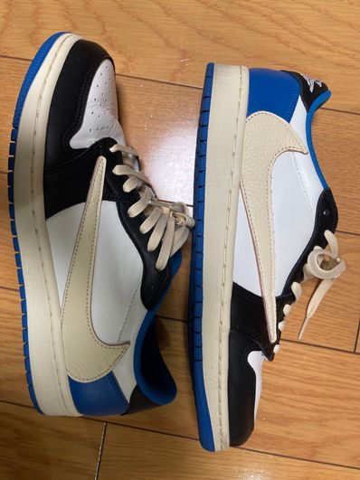 Travis Scott × fragment design × Nike Air Jordan 1 Low OG SP "Military Blue"