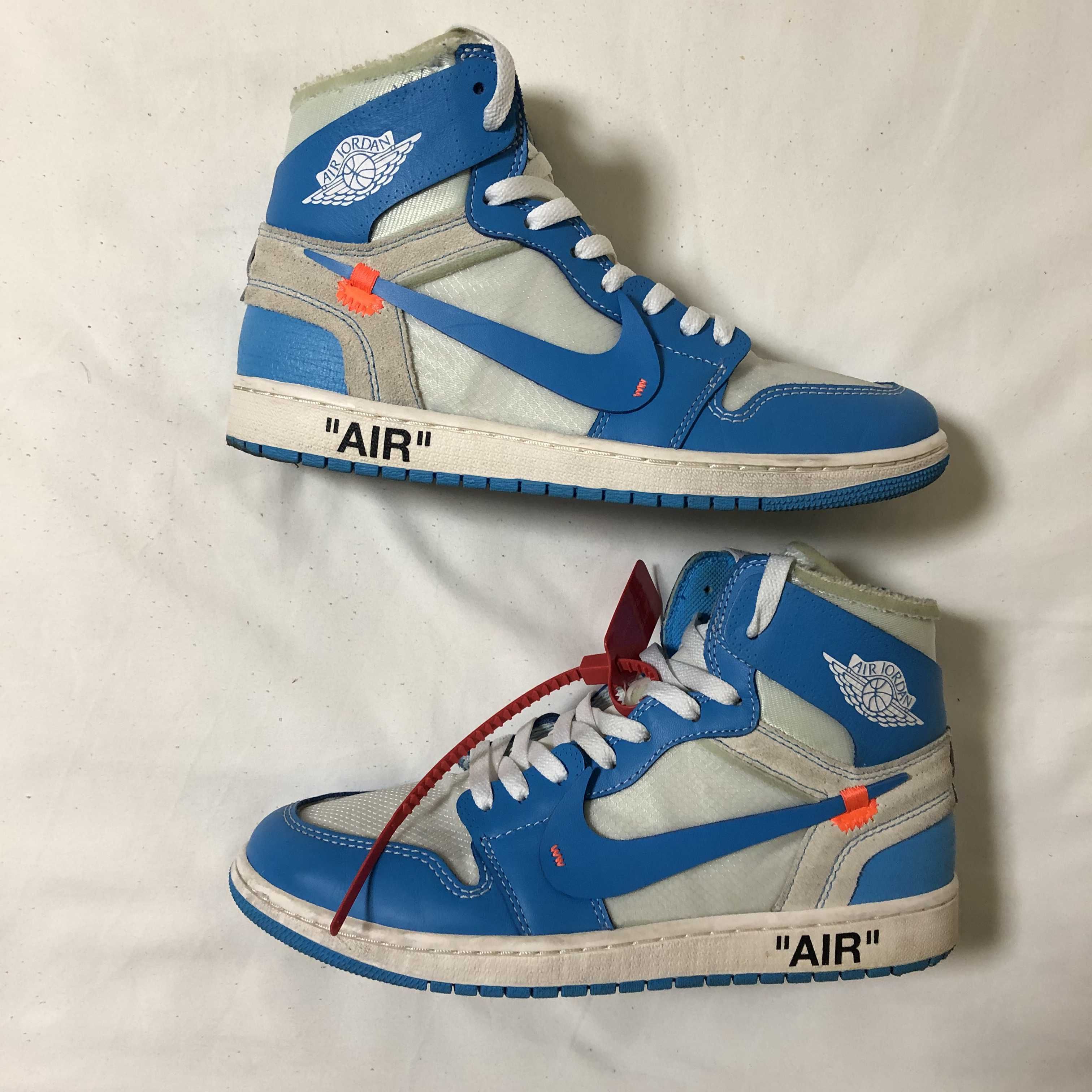 Off-White × Nike Air Jordan 1 High UNC "White/Dark Powder Blue"