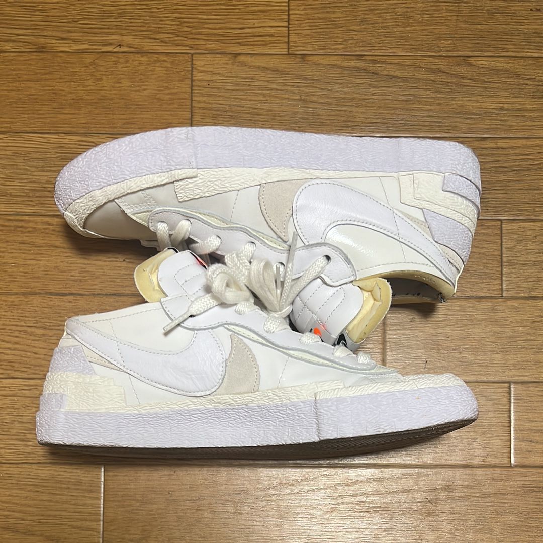 sacai × Nike Blazer Low "White Patent Leather"