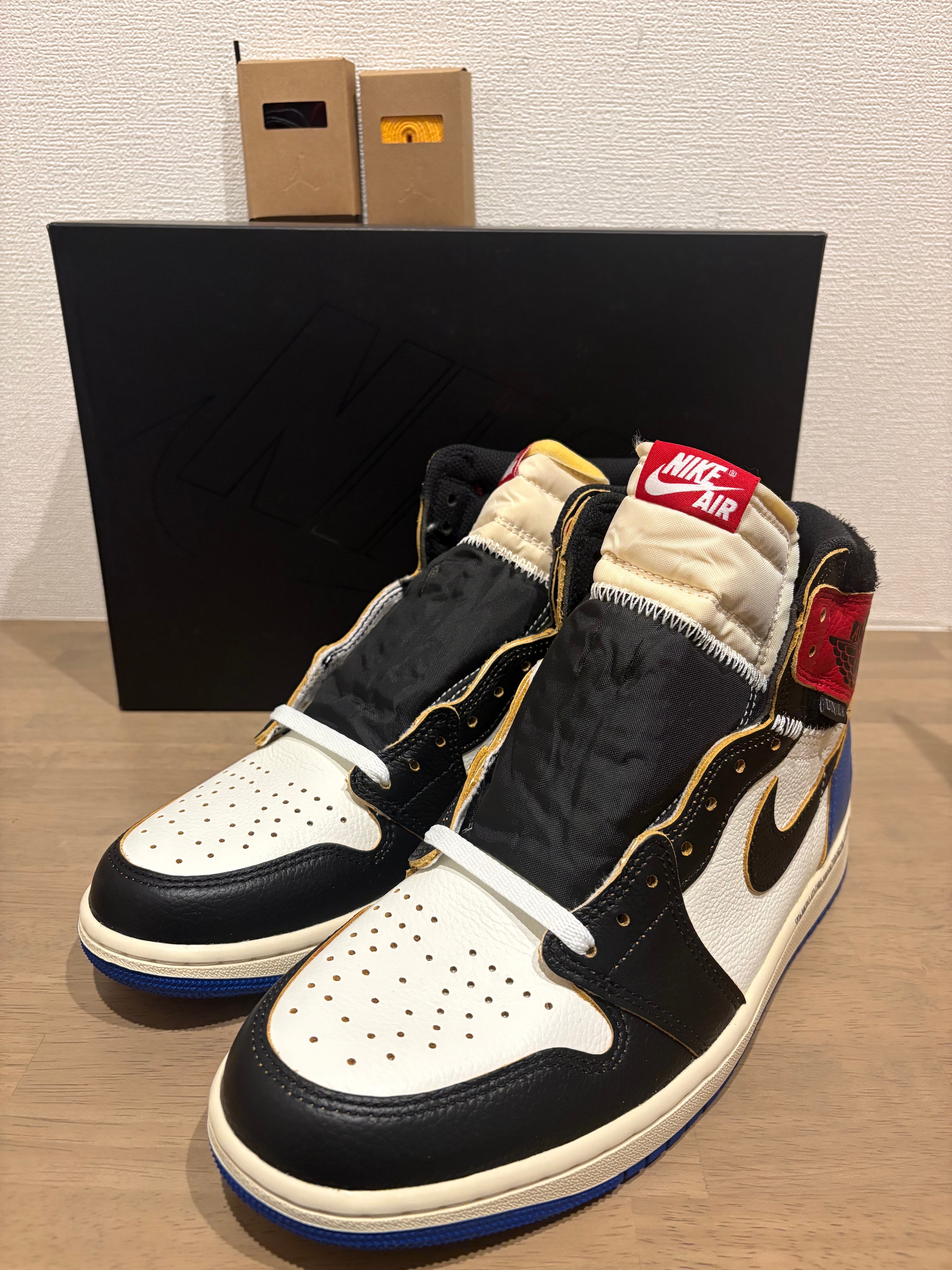 fragment design × UNION × Nike Air Jordan 1 High OG "Black/Varsity Red"