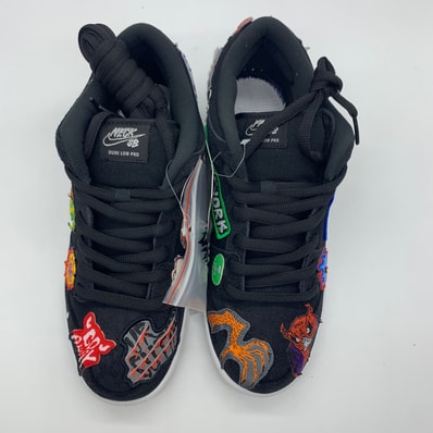 Neck face × Nike SB Dunk Low "Black/White/Multi Color"