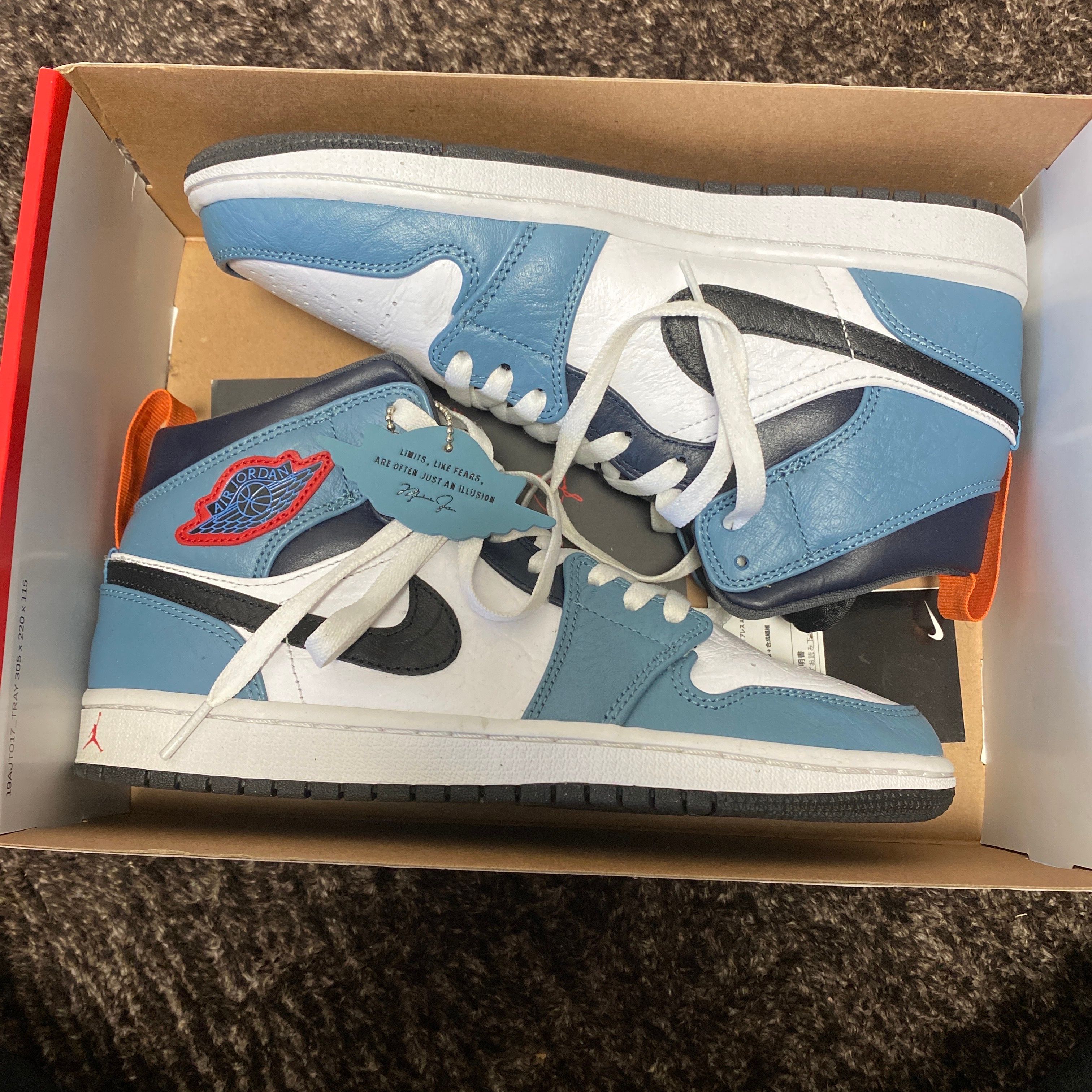 FACETASM × Nike Air Jordan 1 Mid "White/Navy"