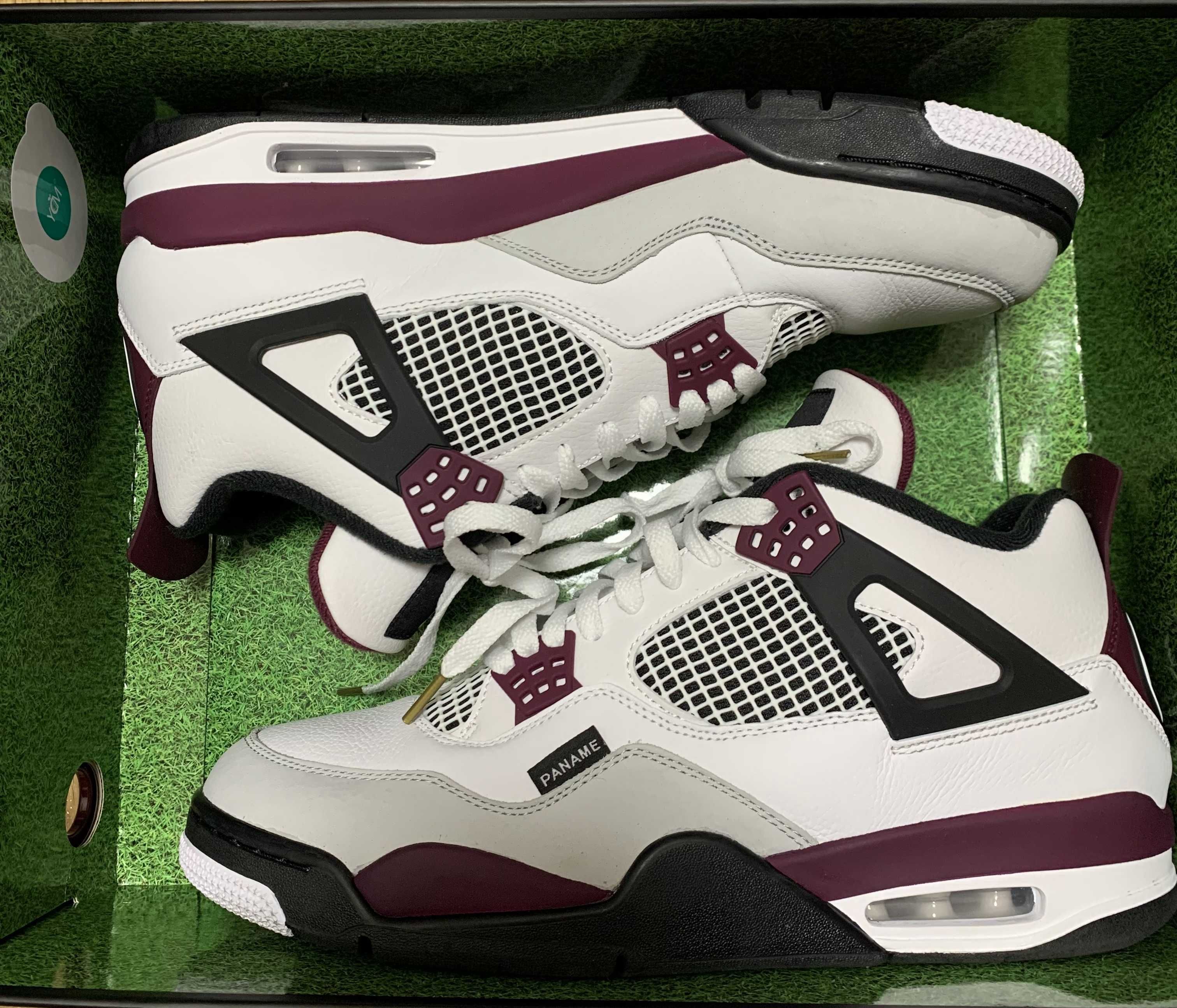 Paris Saint Germain ×Nike Air Jordan 4 Retro "White/Bordeaux/Neutral Gray"