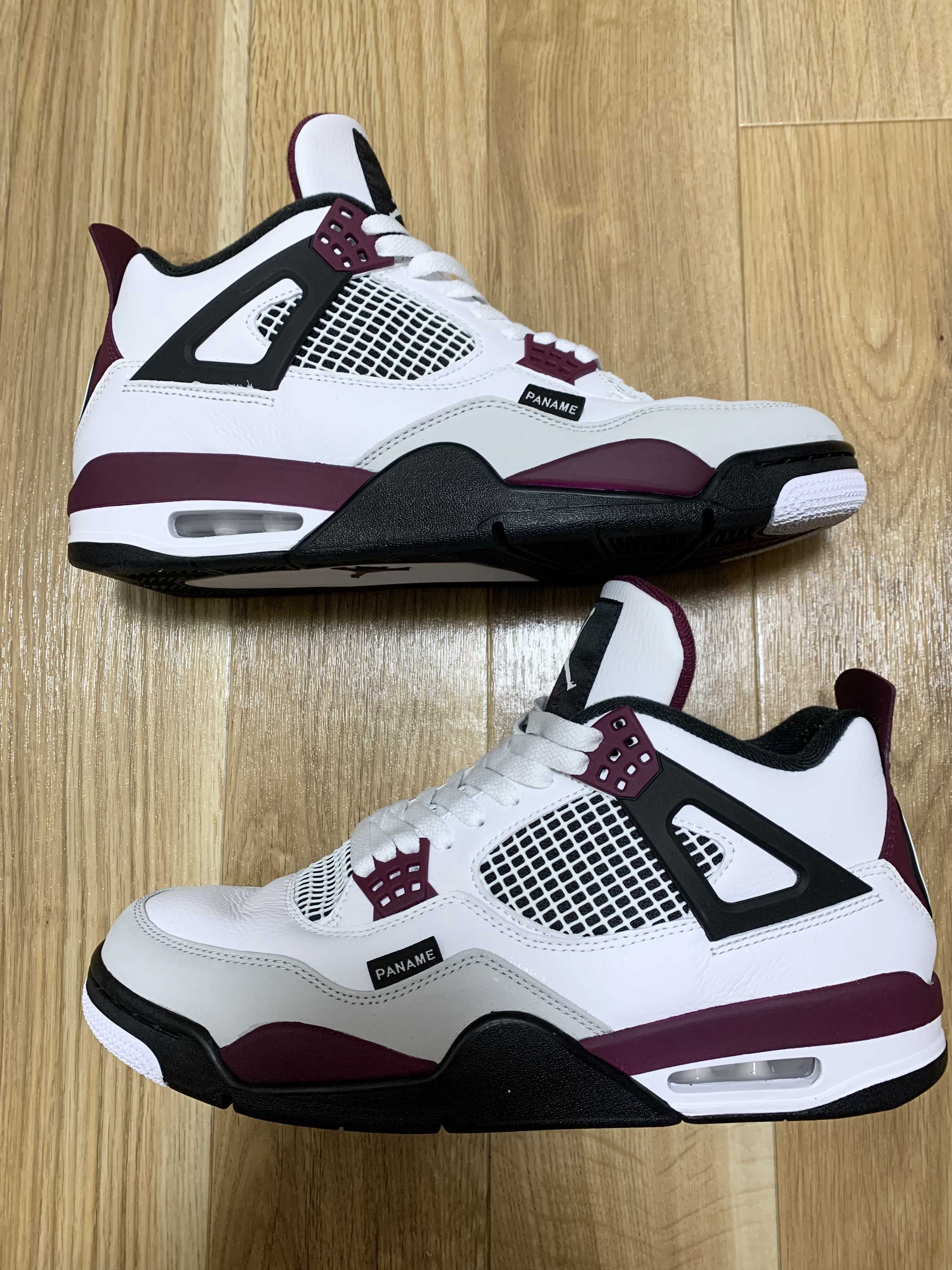 Paris Saint Germain ×Nike Air Jordan 4 Retro "White/Bordeaux/Neutral Gray"