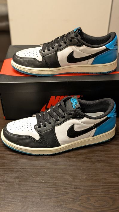 Nike Air Jordan 1 Low OG "Black and Dark Powder Blue/UNC"