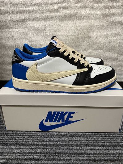 Travis Scott × fragment design × Nike Air Jordan 1 Low OG SP "Military Blue"