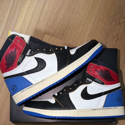 fragment design × UNION × Nike Air Jordan 1 High OG "Black/Varsity Red"