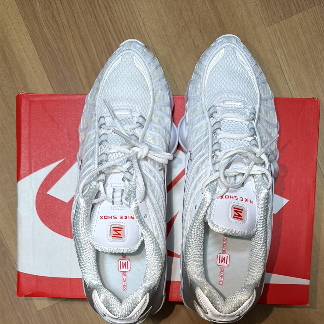 Nike Shox TL "White/Metallic Silver/Max Orange/White"