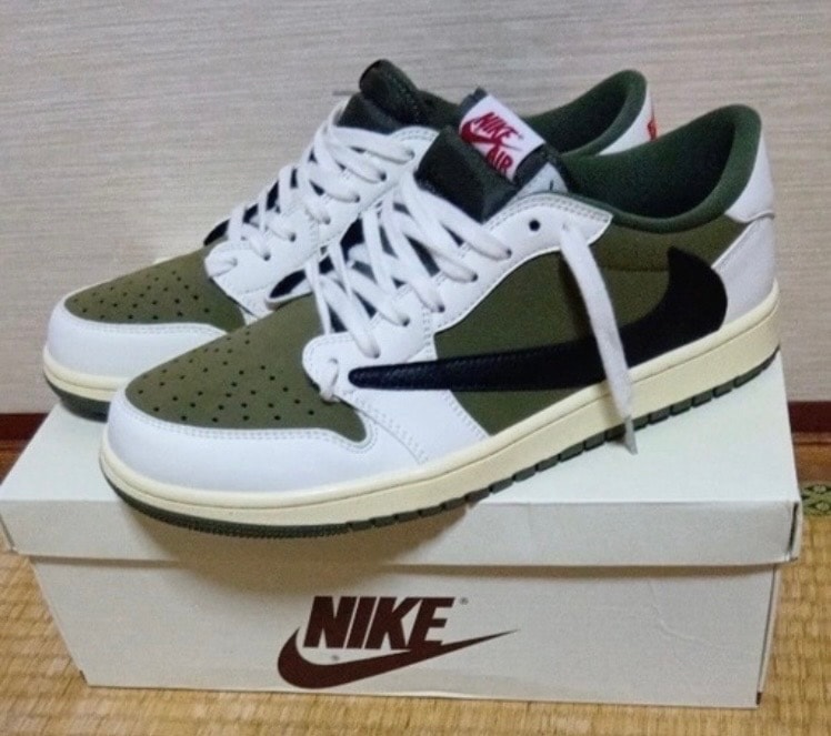 エアジョーダン1 LOW OG SP リバースオリーブ26.5cm 中古美品 NIKE ナイキ トラヴィススコット 26.5cm WMNS AIR JORDAN 1 LOW