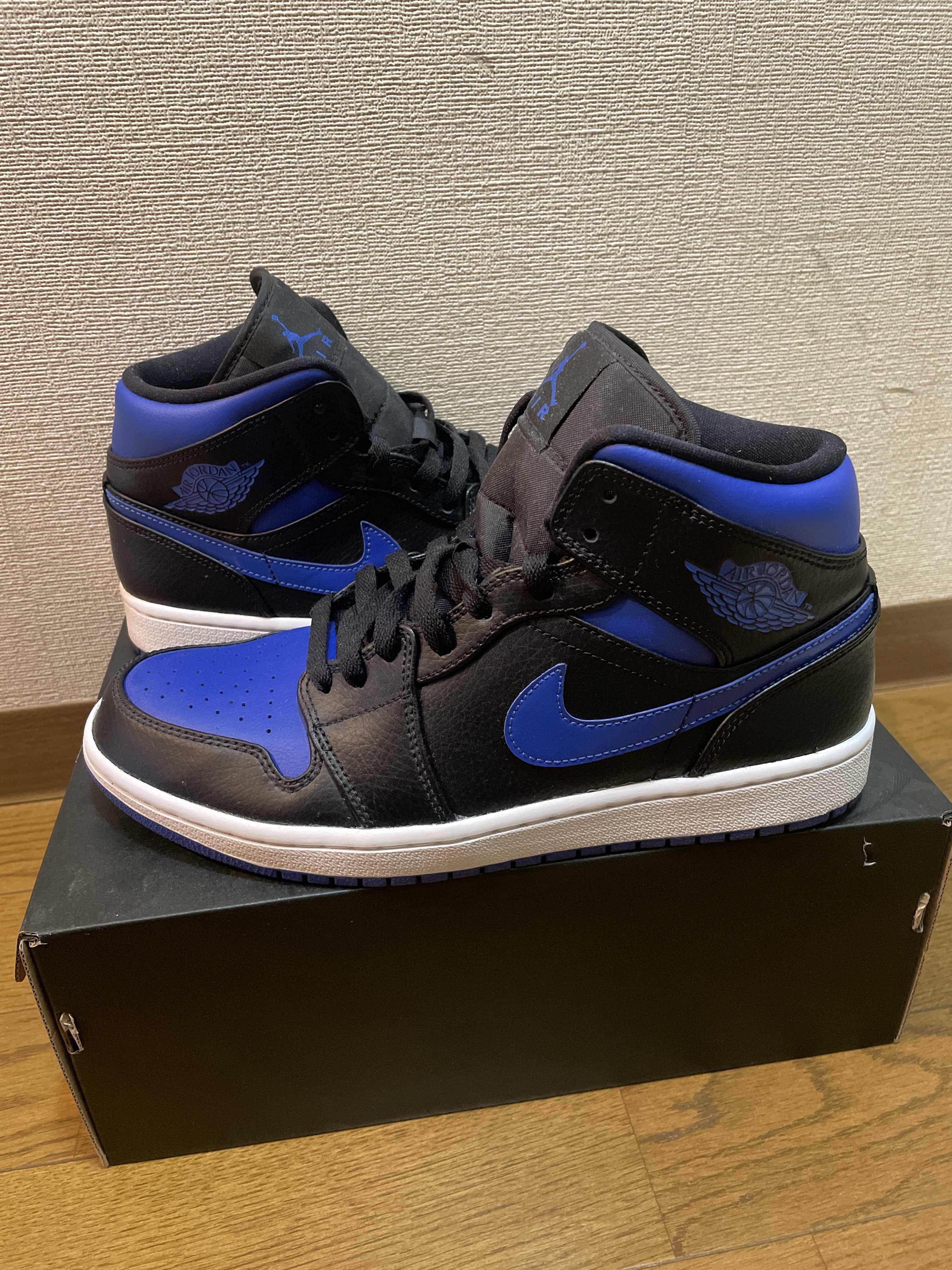 NIKE AIR JORDAN 1 MID "BLACK/BLUE"
