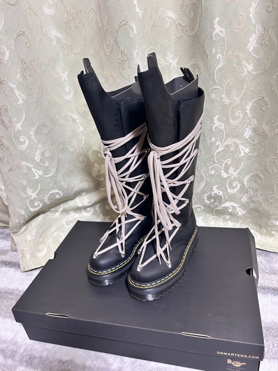 Rick Owens × Dr.Martens 1B60 Quad Sole Pentalace Boot "Black"