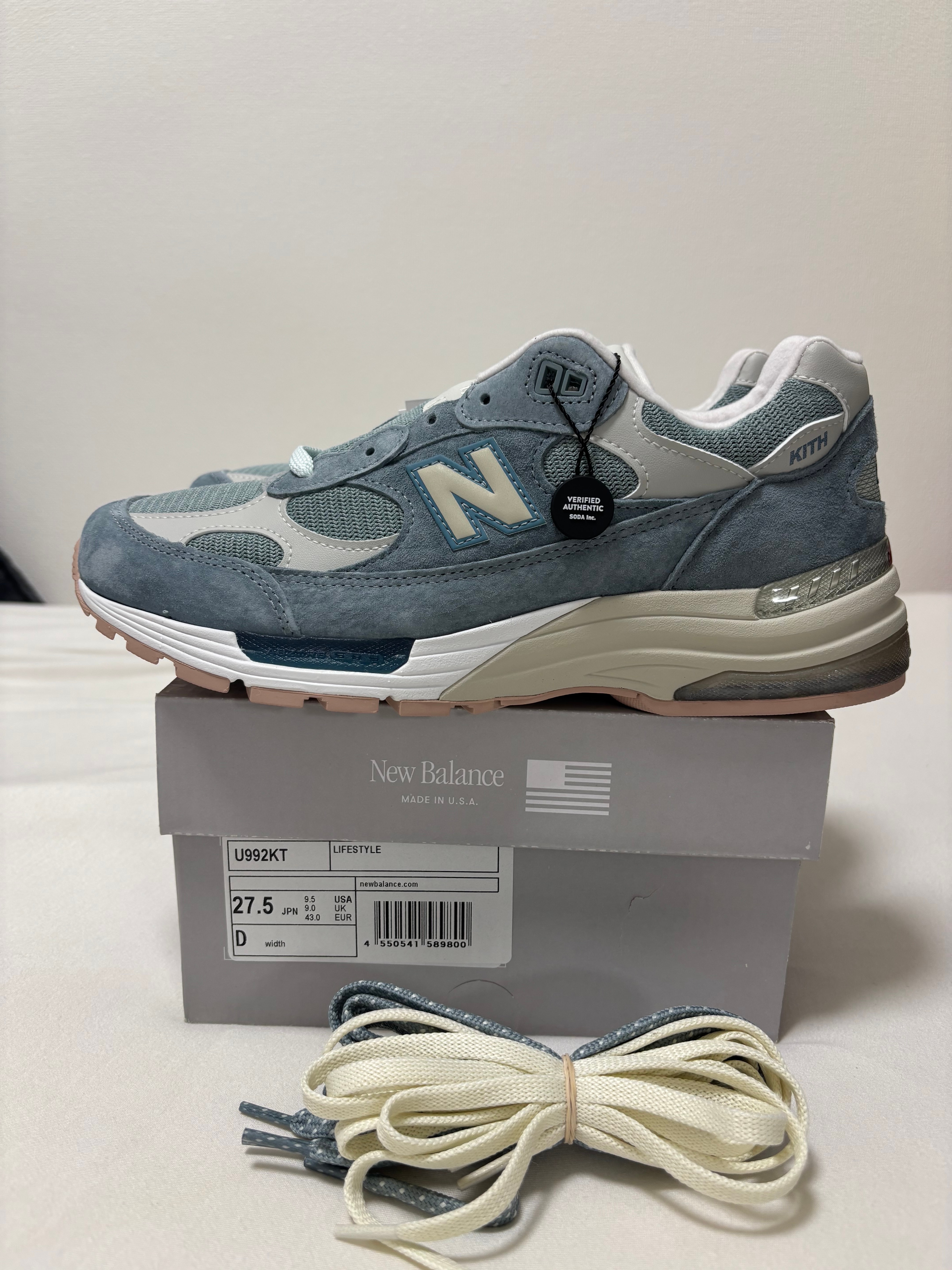 KITH × New Balance 992 "Aegean Blue/Shadow Gray"
