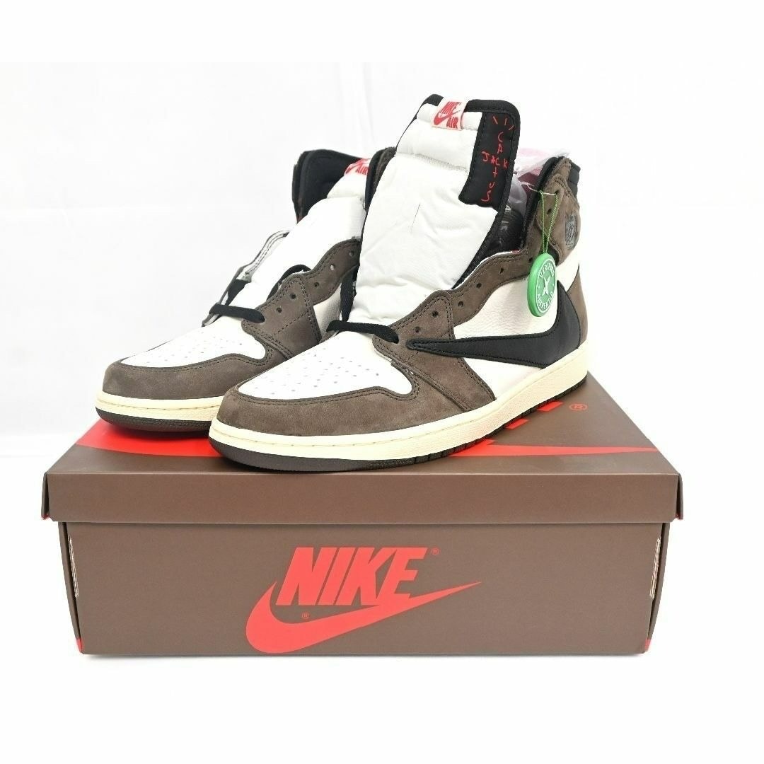 トラヴィススコット × ナイキ エアジョーダン1 レトロ ハイ OG TS SP "セイル/ダークモカ"