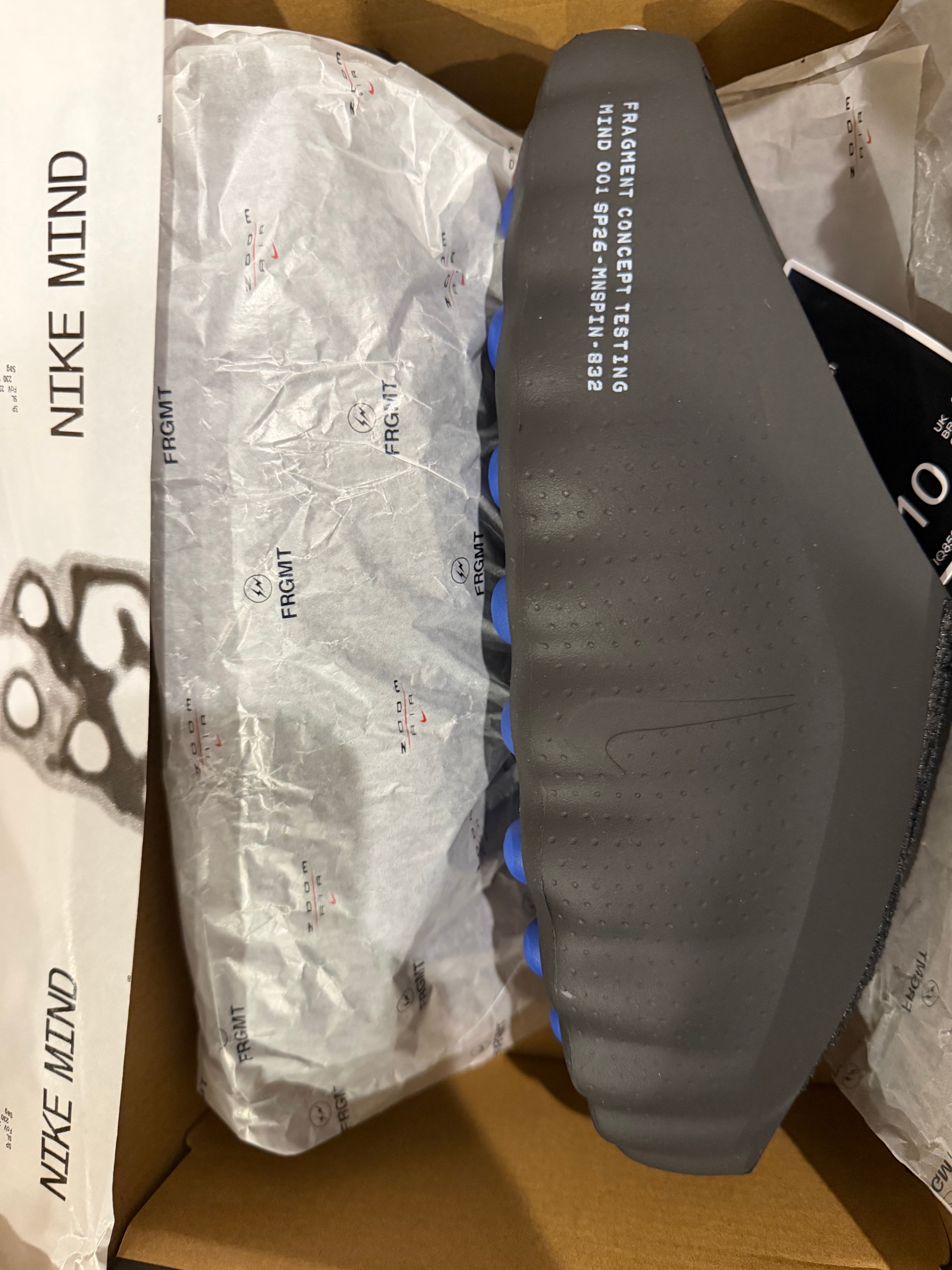 fragment design × Nike Mind 001 Mules "Black"