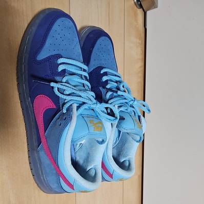 Run The Jewels × Nike SB Dunk Low "Deep Royal Blue and Active Pink"