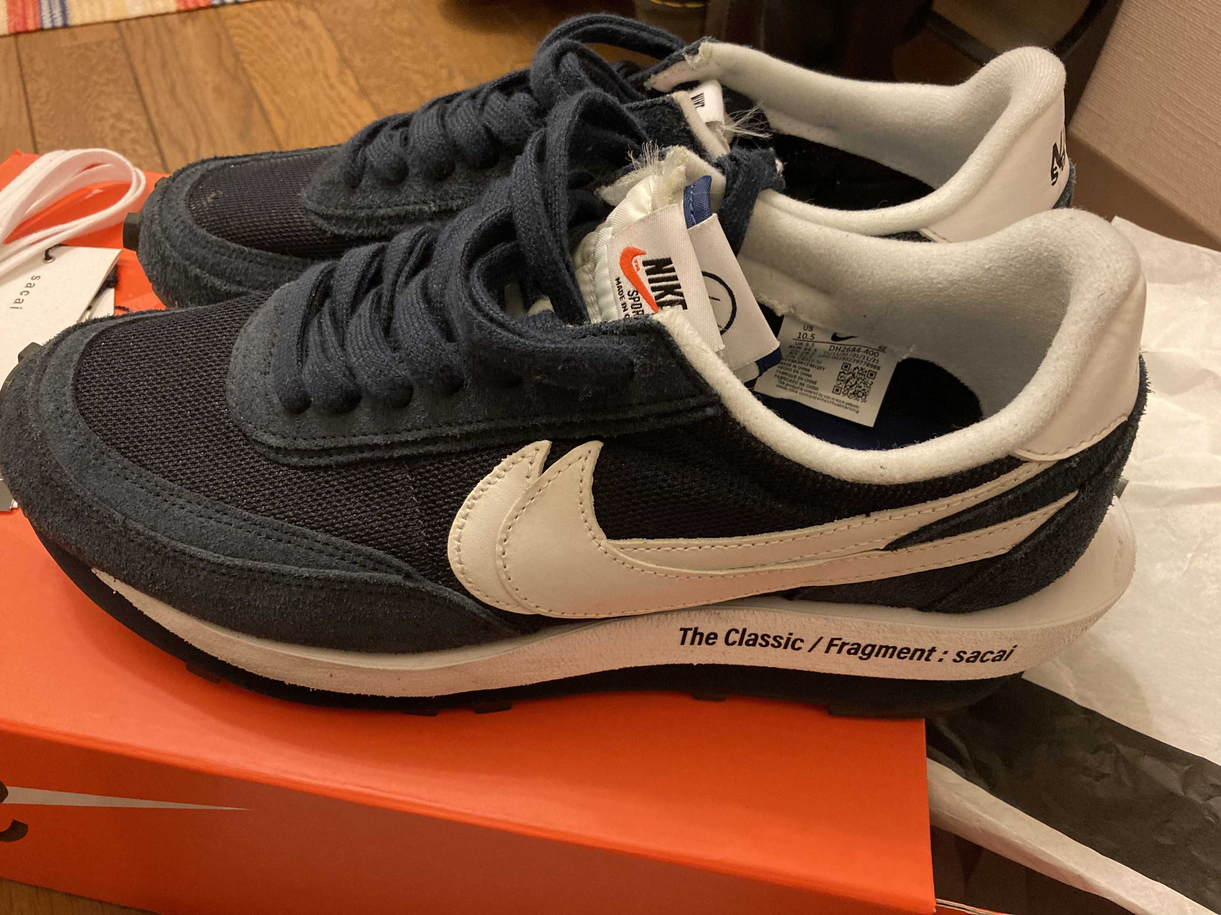 Fragment × sacai × Nike LD Waffle "Blackended Blue"