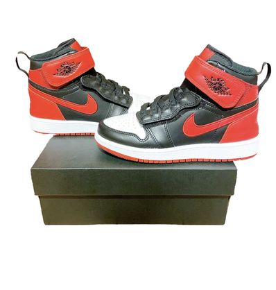 Nike GS Air Jordan 1 High Flyease "Bred White Toe"
