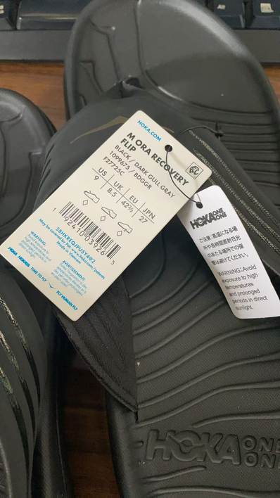 Hoka Ora Recovery Flip "Black/Dark Gull Gray"