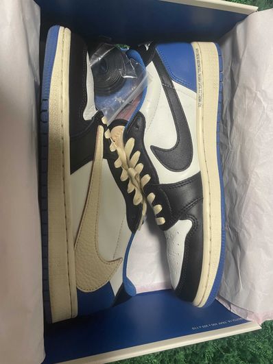 Travis Scott × fragment design × Nike Air Jordan 1 Low OG SP "Military Blue"
