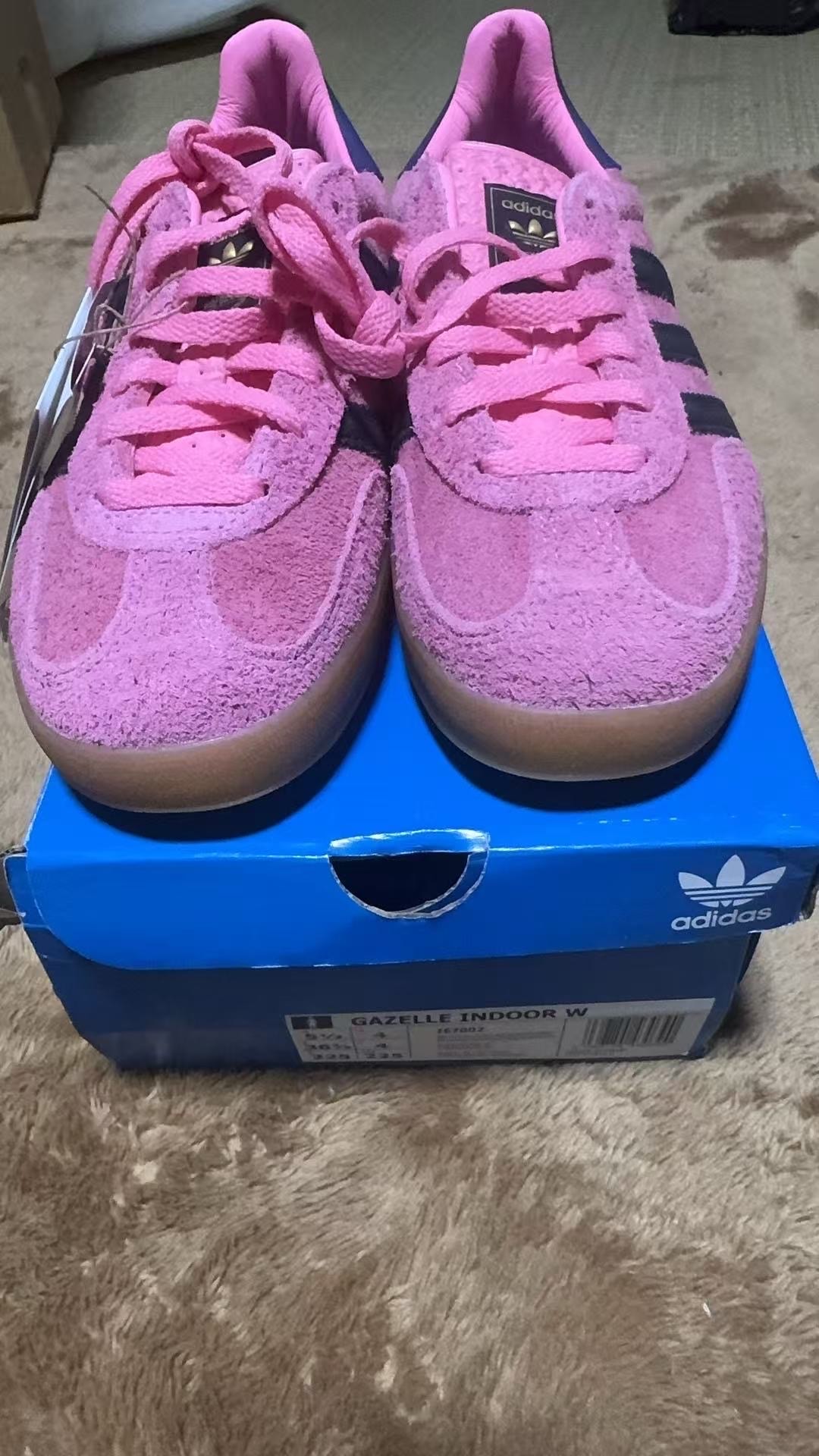 adidas Women's Gazelle Indoor "Bliss Pink/Core Black/Collegiate Purple"