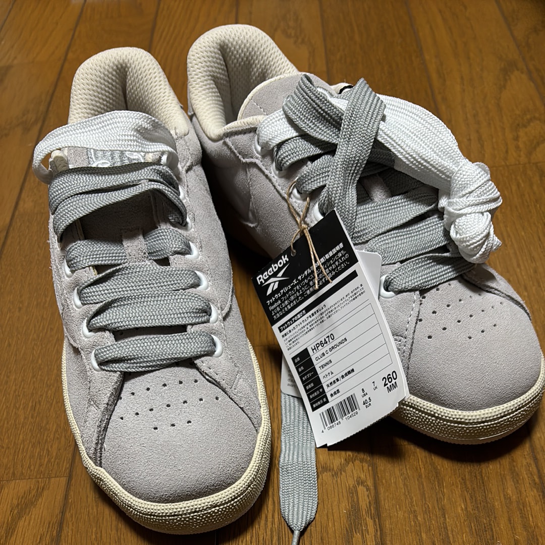 スニーズ × リーボック クラブC グラウンズ "クリア グレー"