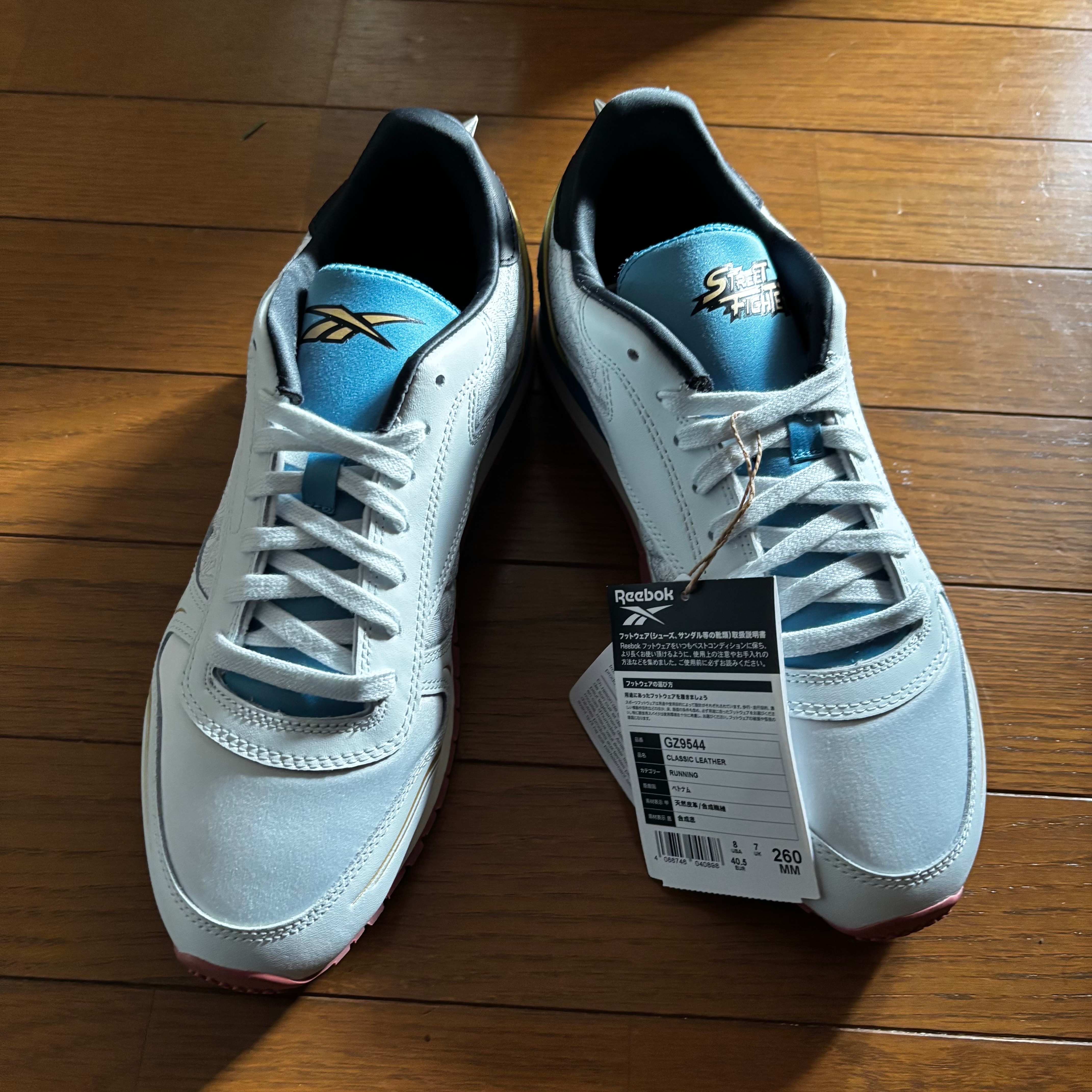 Street Fighter x Reebok Classic Leather Chun-Li "Polar Blue"