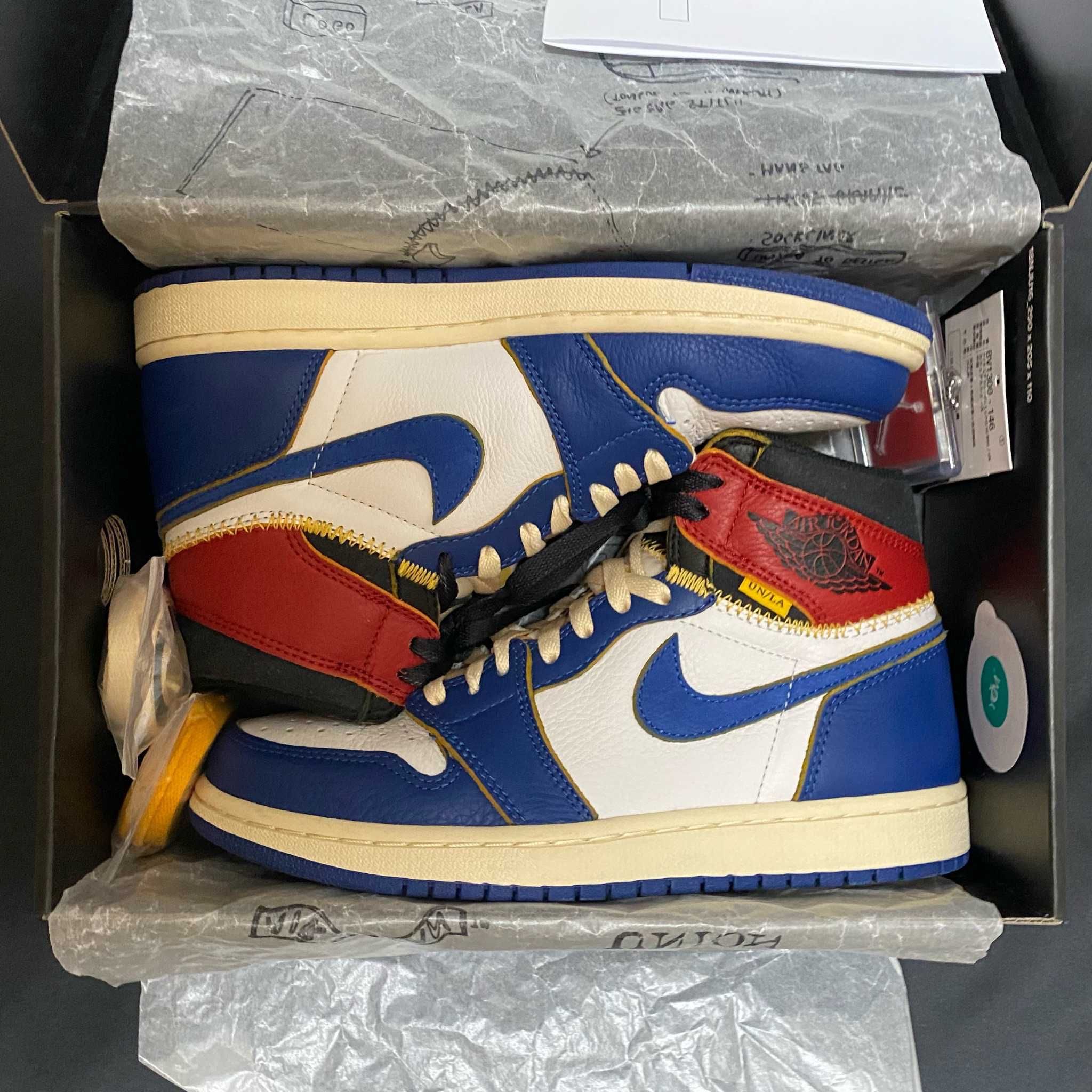 Union × Nike Air Jordan 1 Retro High OG NRG "Storm Blue/Varsity Red"
