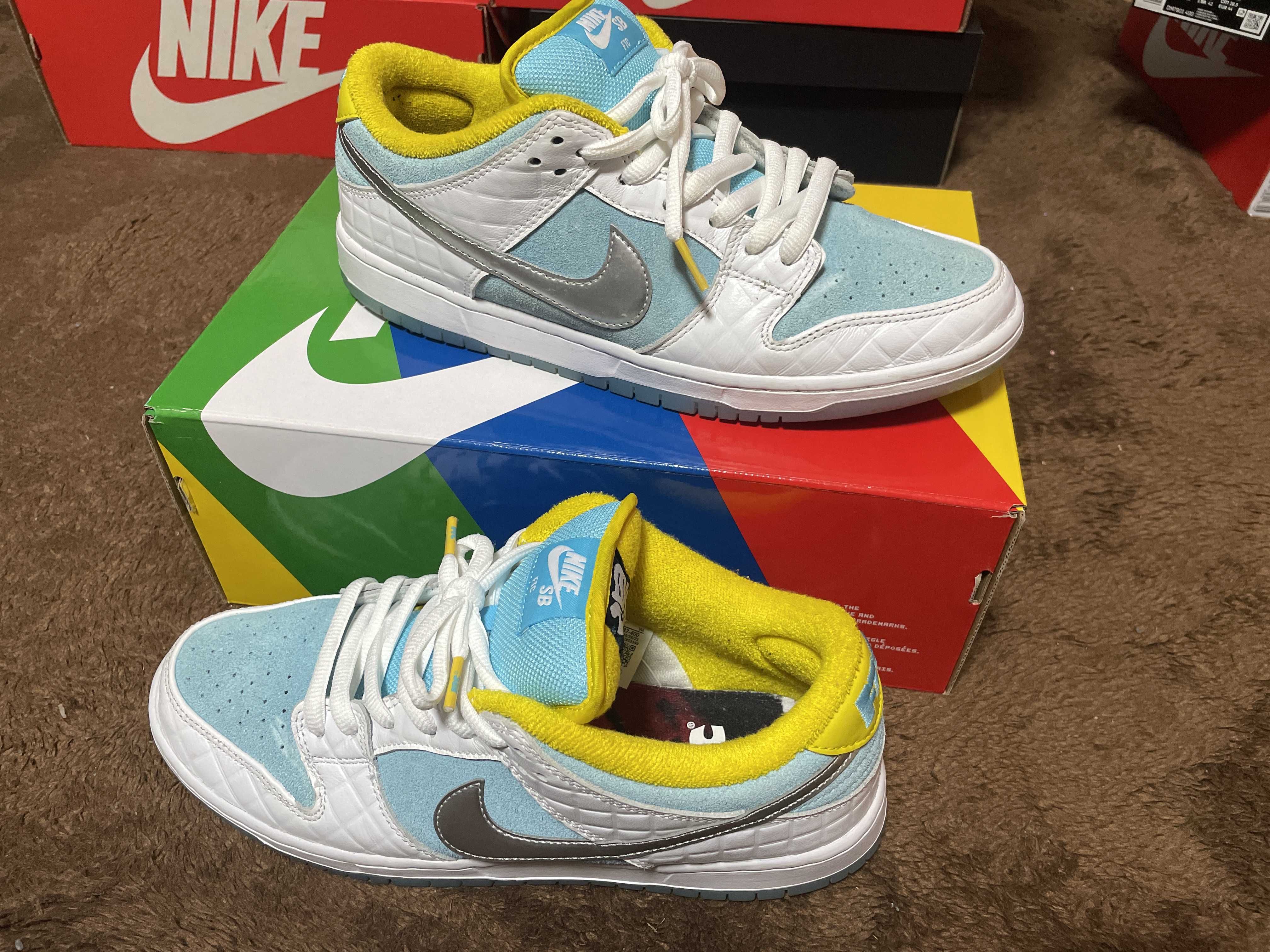 FTC × Nike SB Dunk Low "White/Blue"
