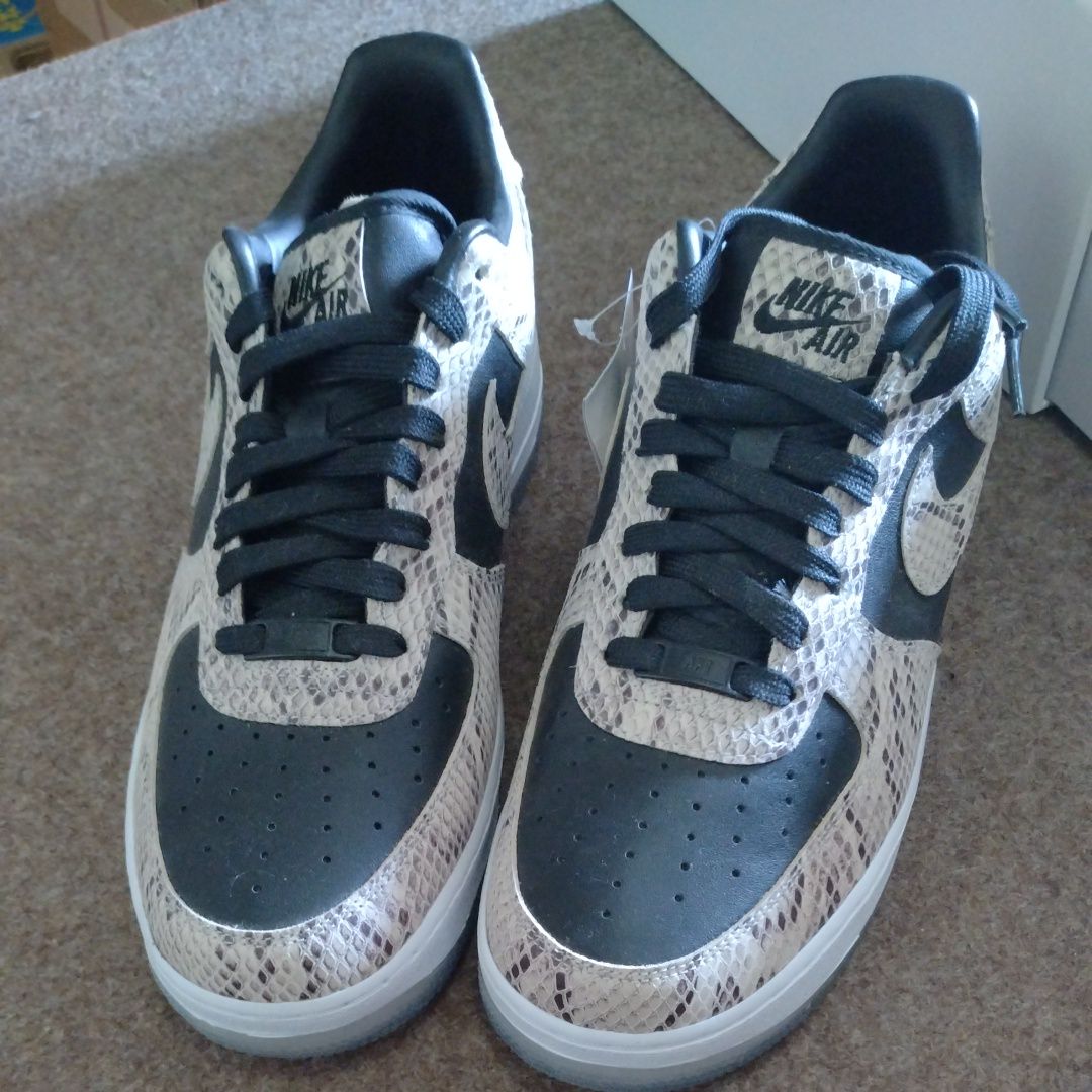 Nike By You Air Force 1 Low Unlockd "Black/Grey Snake"