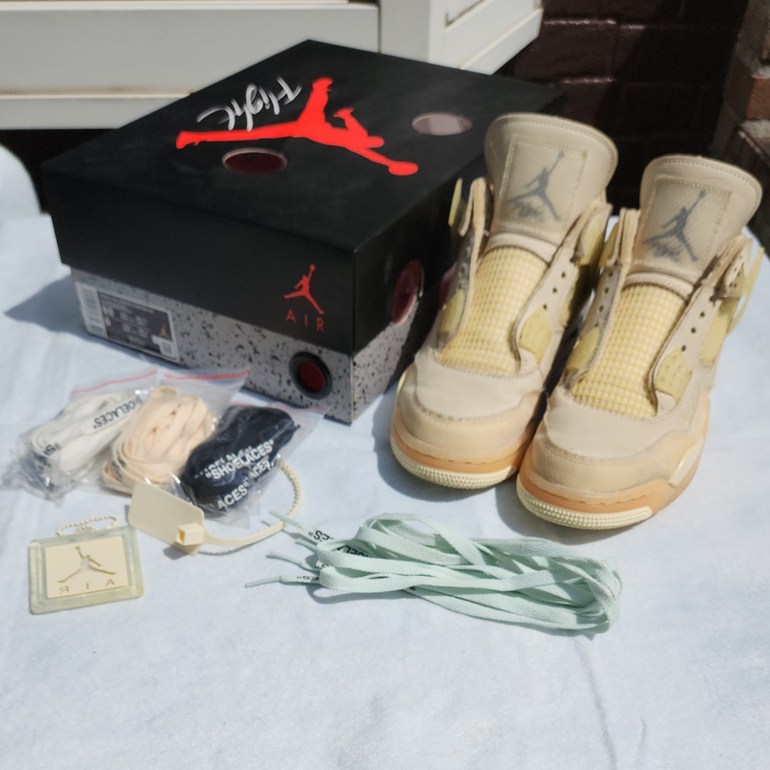 Off-White × Nike Women's Air Jordan 4 SP "Sail"