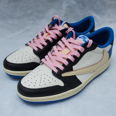 Travis Scott × fragment design × Nike Air Jordan 1 Low OG SP "Military Blue"