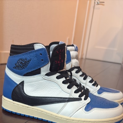 Travis Scott × fragment design × Nike Air Jordan 1 Retro High OG SP "Military Blue"
