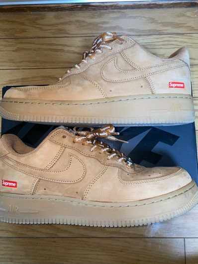 Supreme × Nike Air Force 1 Low "Flax/Wheat"