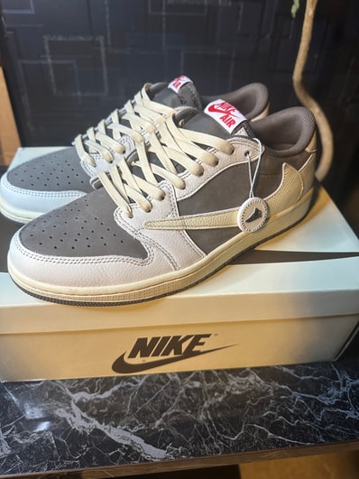 Travis Scott × Nike Air Jordan 1 Low OG SP "Reverse Mocha/Sail and Ridgerock"