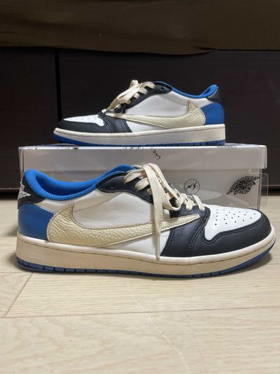 Travis Scott × fragment design × Nike Air Jordan 1 Low OG SP "Military Blue"