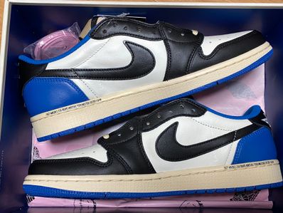 Travis Scott × fragment design × Nike Air Jordan 1 Low OG SP "Military Blue"