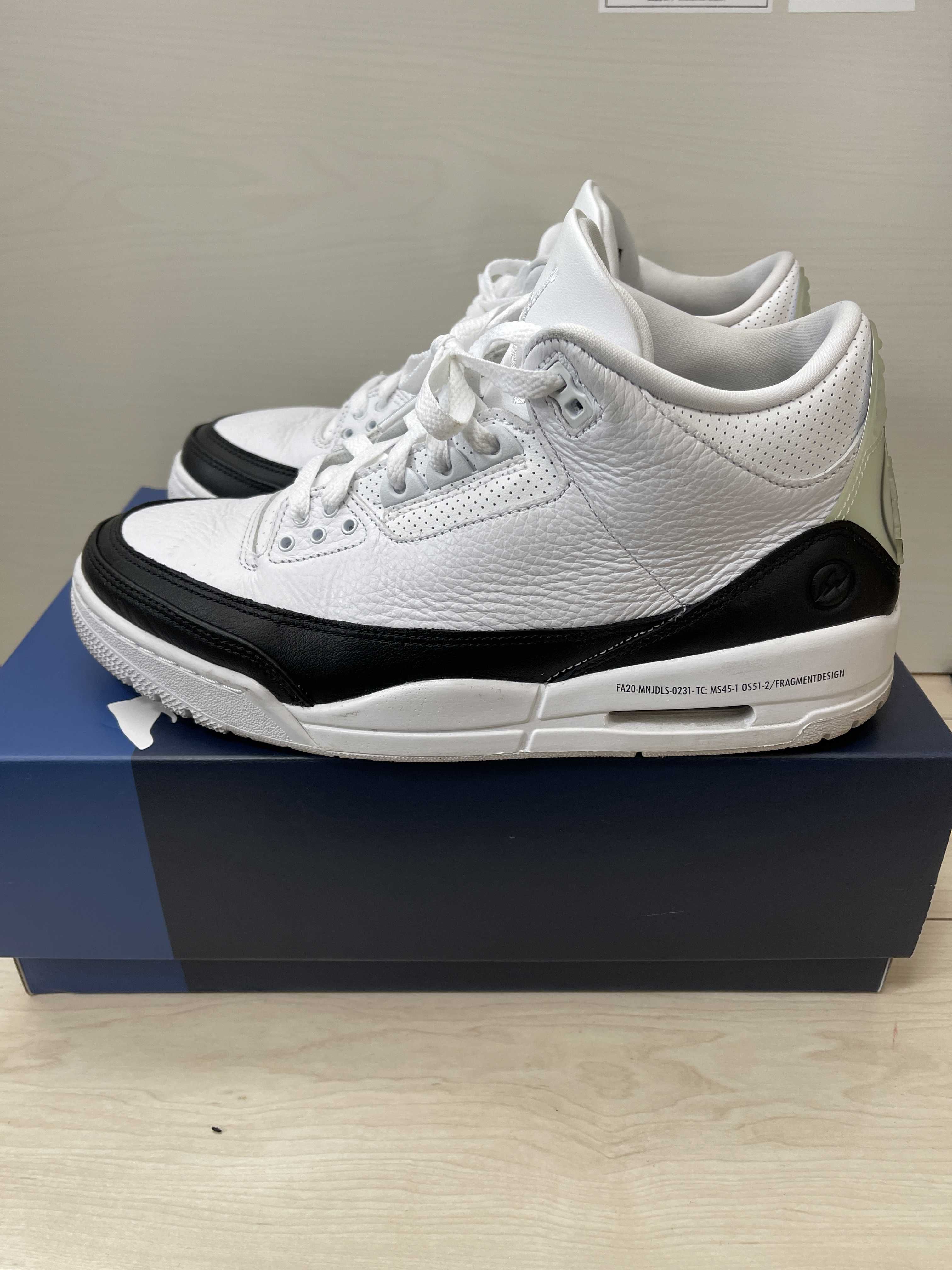 Fragment × Nike Air Jordan 3 "White/Black"