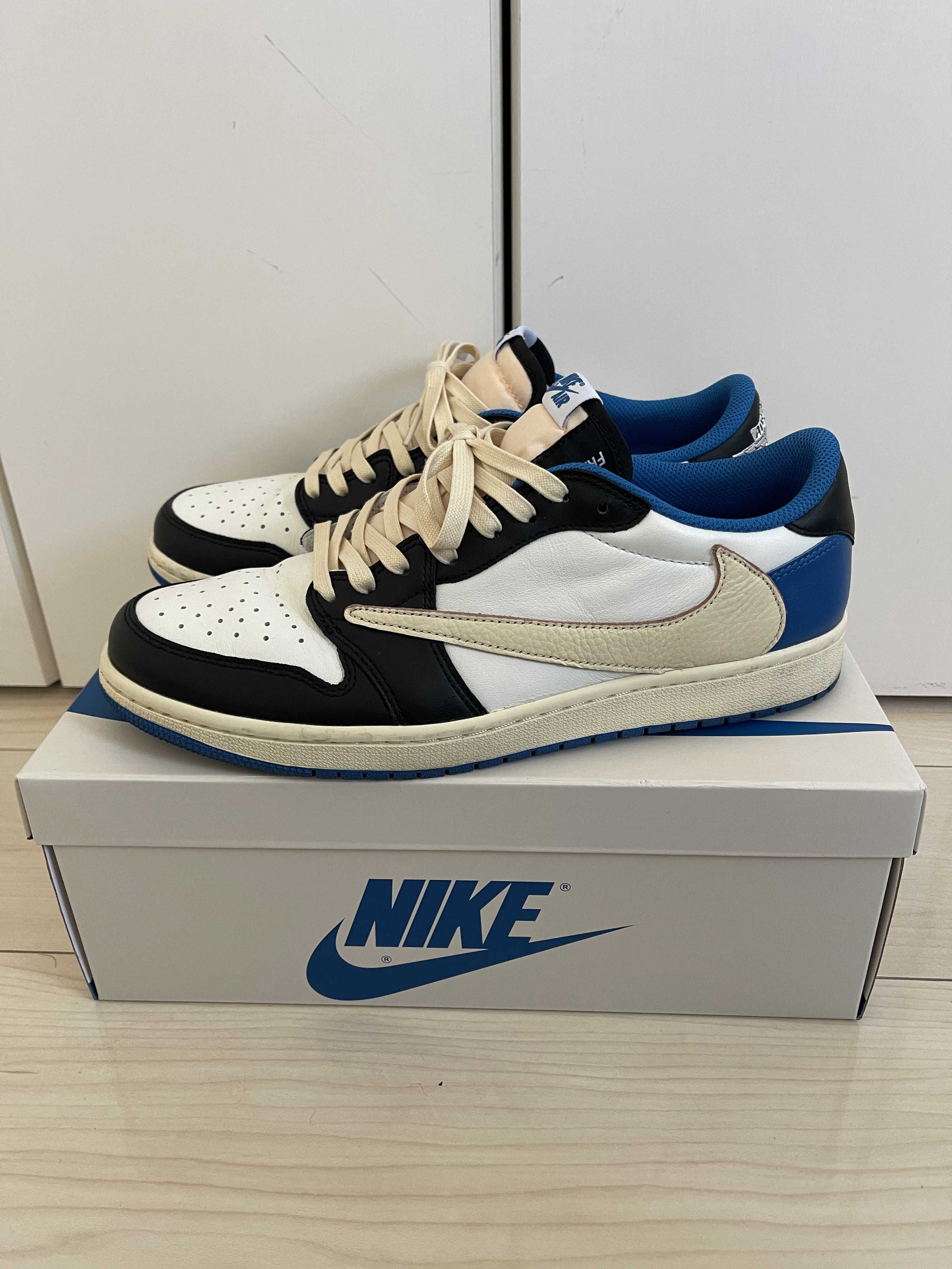 Travis Scott × fragment design × Nike Air Jordan 1 Low OG SP "Military Blue"