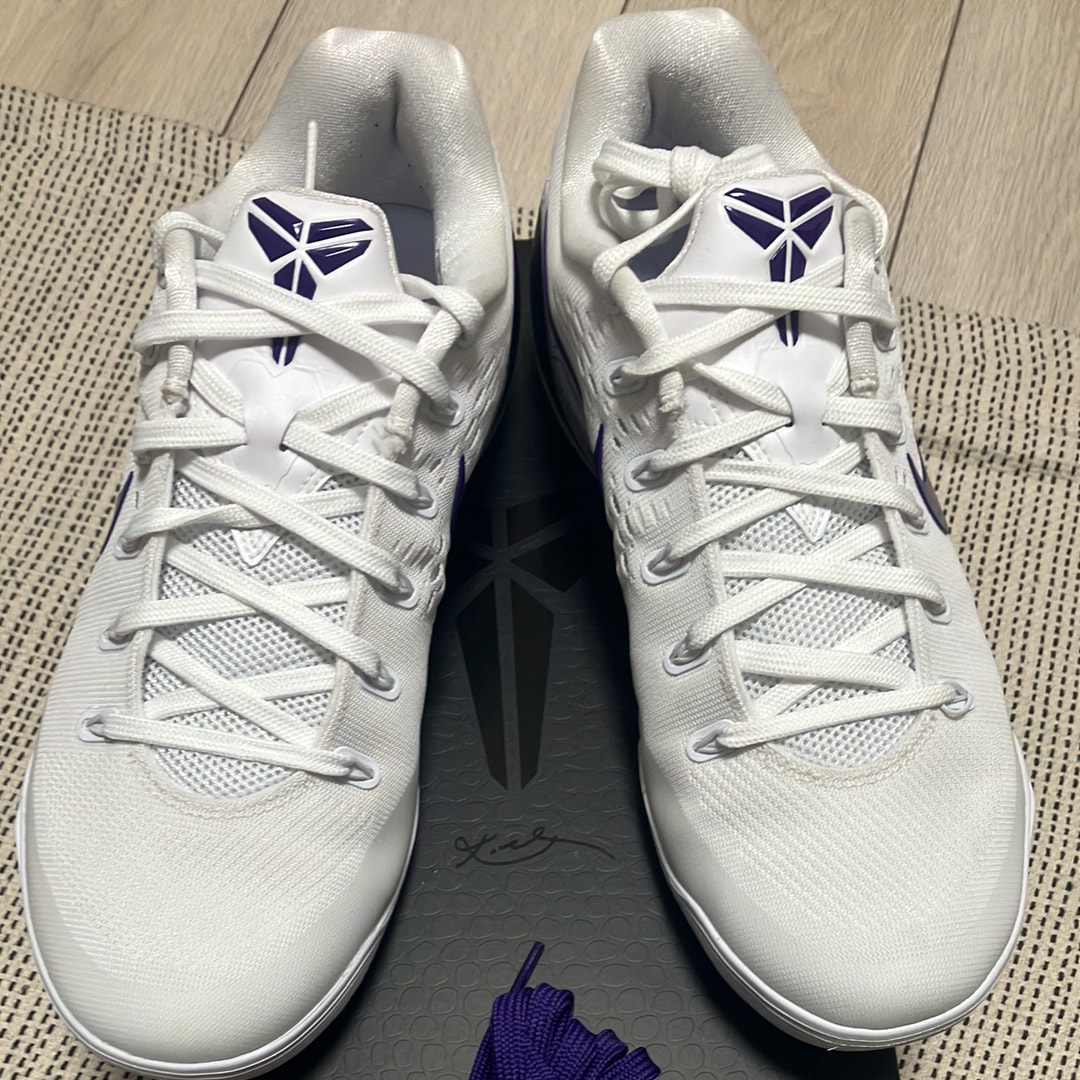 Nike Kobe 9 Elite Low EM Protro "White/White/Court Purple"