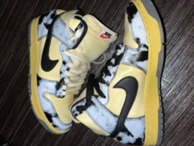 Nike Dunk High "Black Acid Wash"