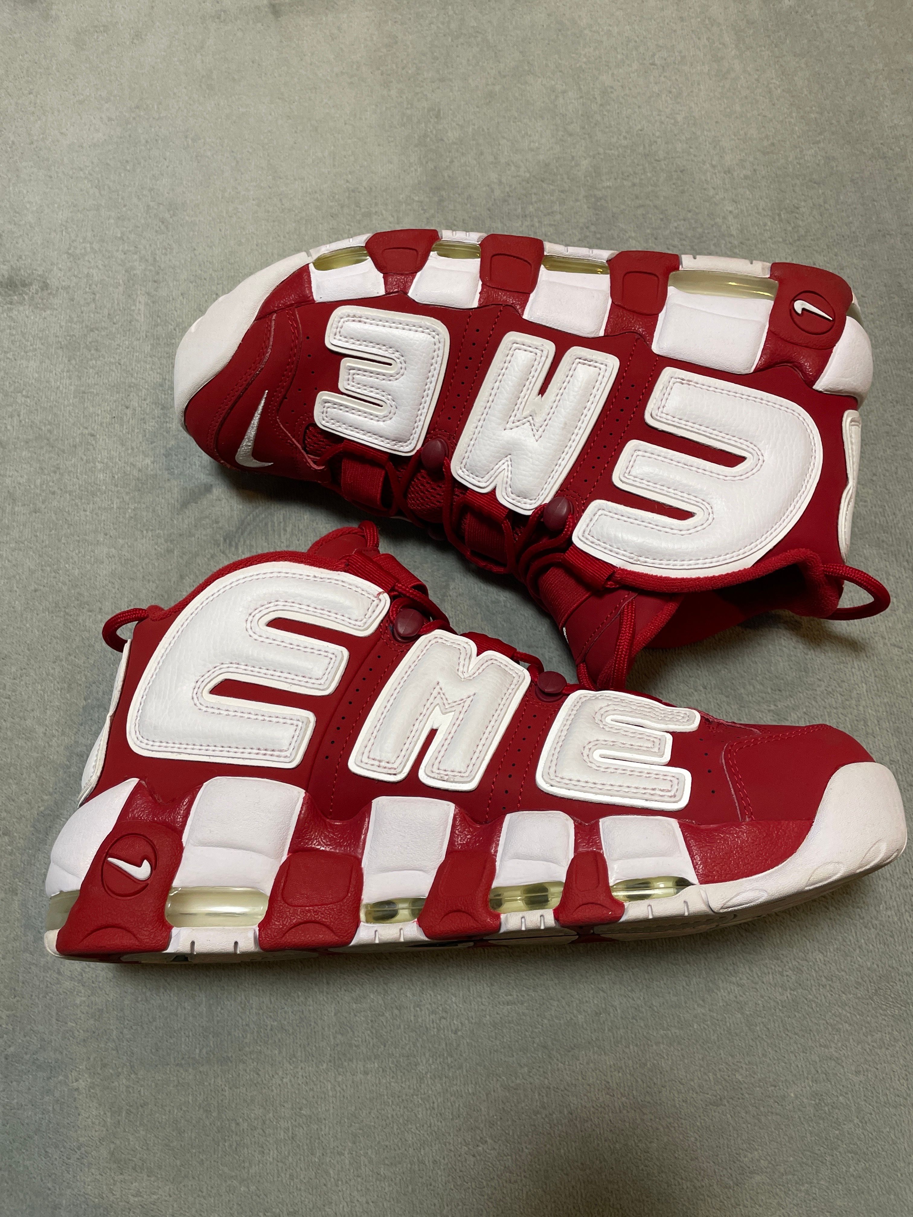 Supreme × Nike Air More Uptempo "White/Red"