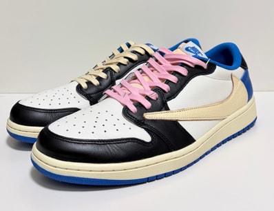 Travis Scott × fragment design × Nike Air Jordan 1 Low OG SP "Military Blue"