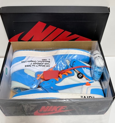 Off-White × Nike Air Jordan 1 High UNC "White/Dark Powder Blue"