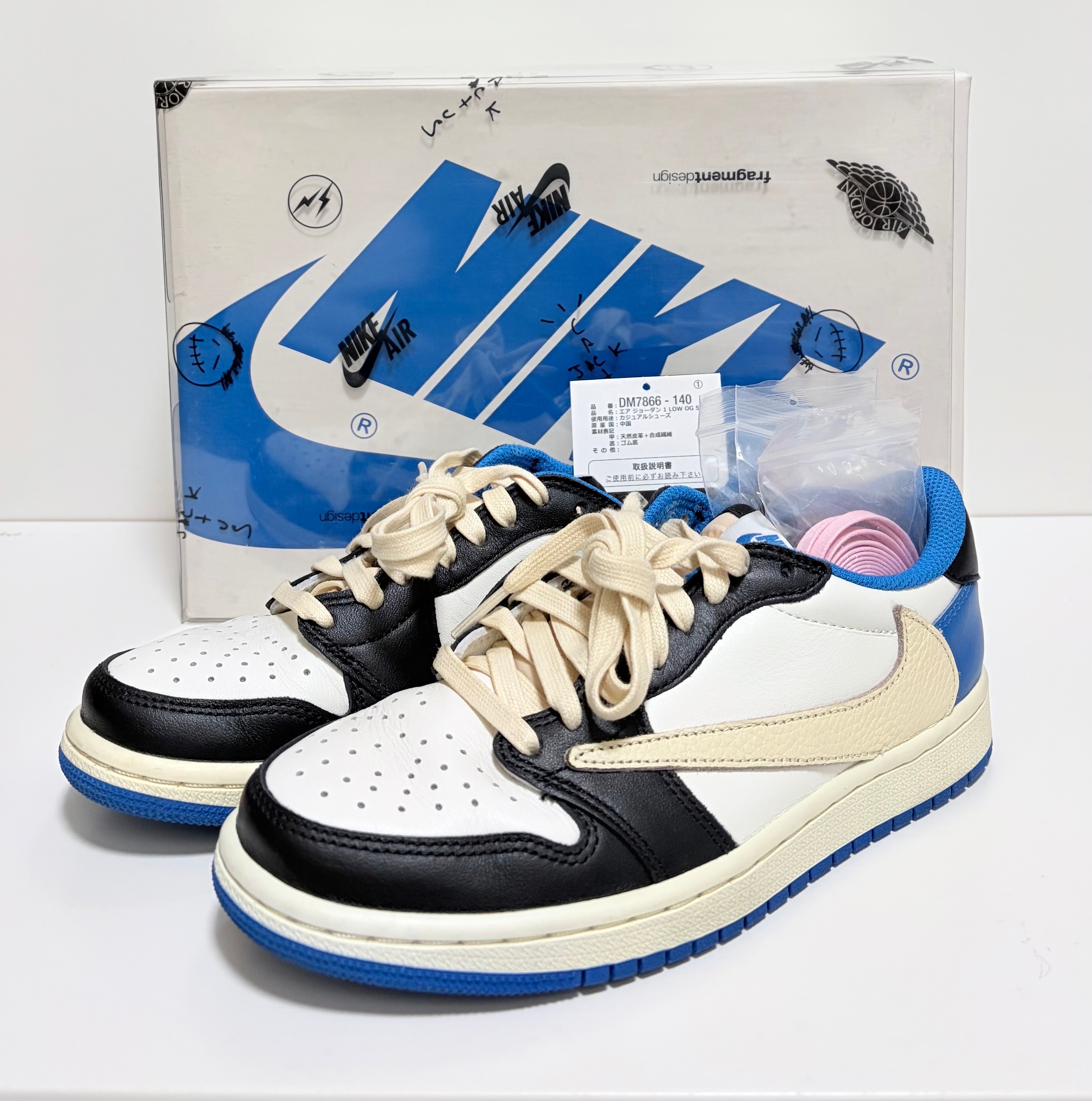 Travis Scott × fragment design × Nike Air Jordan 1 Low OG SP "Military Blue"