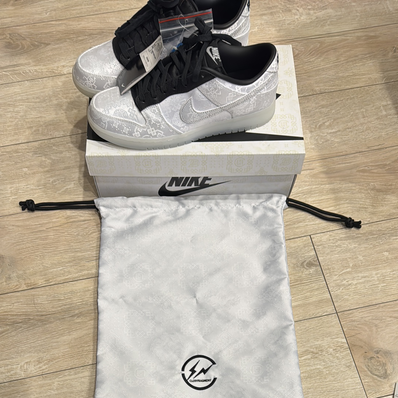 CLOT × fragment design × Nike Dunk Low "Black and White"