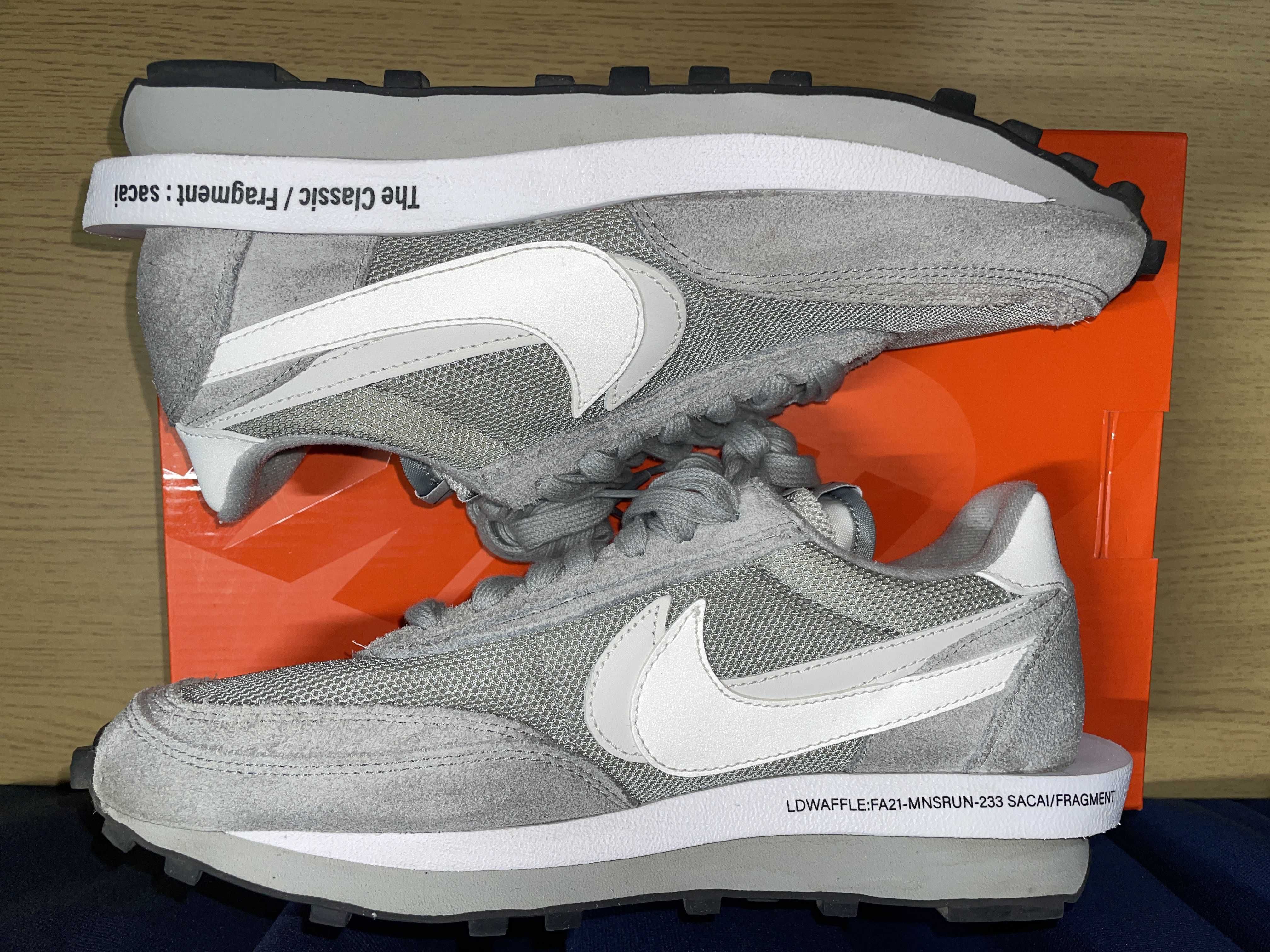 Fragment × sacai × Nike LD Waffle "Light Smoke Grey"